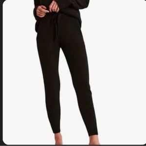 Black knit joggers